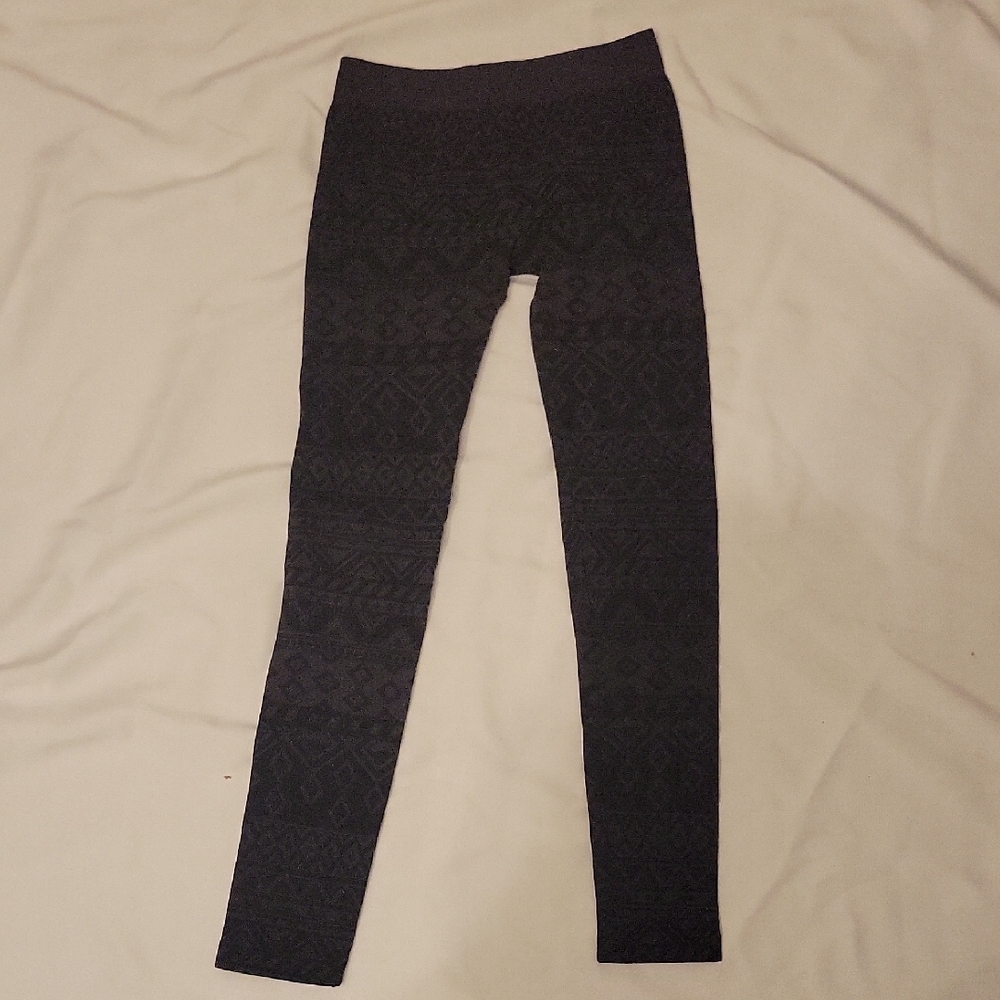 Black Patterned Leggings